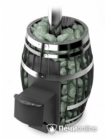 Дровяная банная печь TMF Саяны XXL 2015 Carbon с закрытой каменкой дверь антрацит в Астане